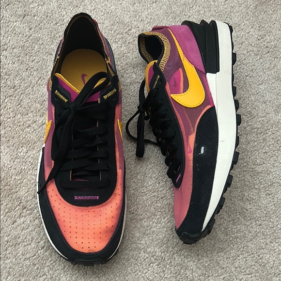 Nike Shoes - Nike Women's Pink and Yellow Runner Sneaker